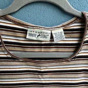 White Stag Vintage style Tank top with minimal damage and small bleach stain.